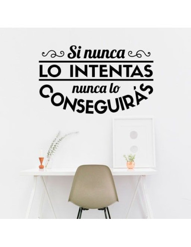 Si nunca lo intentas nunca lo conseguirás 