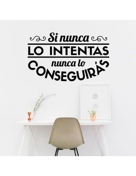 Si nunca lo intentas nunca lo conseguirás 