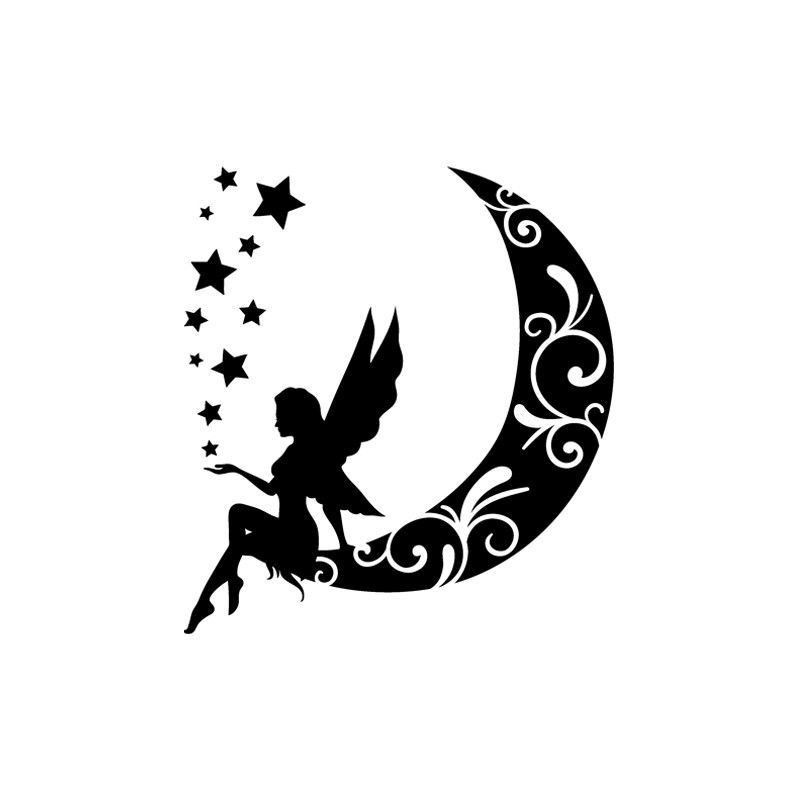 Luna creciente y hada