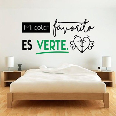 Mi color favorito es verte