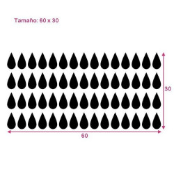Vinilo mini gotas de lluvia 2