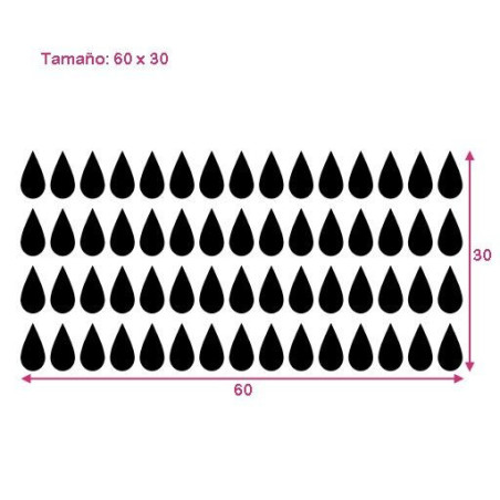 Vinilo mini gotas de lluvia