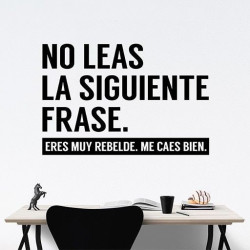No leas la siguiente frase