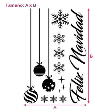 Bolas Copos y Feliz Navidad
