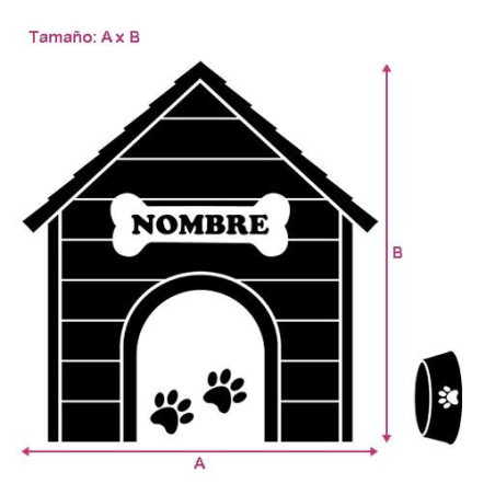 Caseta de perro personalizable
