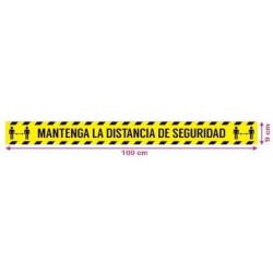 Vinilo para suelo distancia de seguridad 2