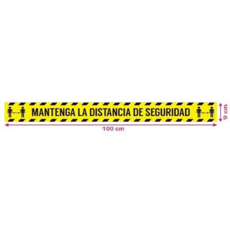 Vinilo para suelo Distancia de seguridad