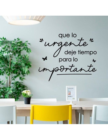 Que lo urgente deje tiempo