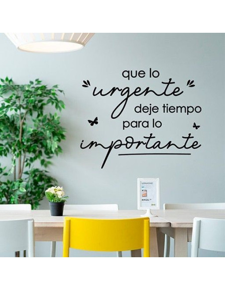 Que lo urgente deje tiempo