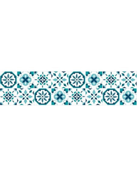 Cenefa adhesiva de vinilo azul-turquesa