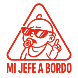 Pegatina divertida “Mi jefe a bordo” | Vinilo para coche original y resistente 2