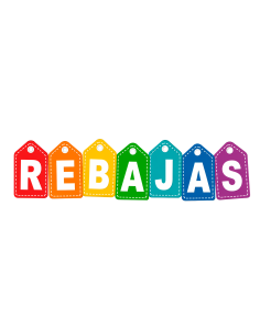 Rebajas etiquetas a color