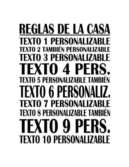 Reglas de la casa personalizadas